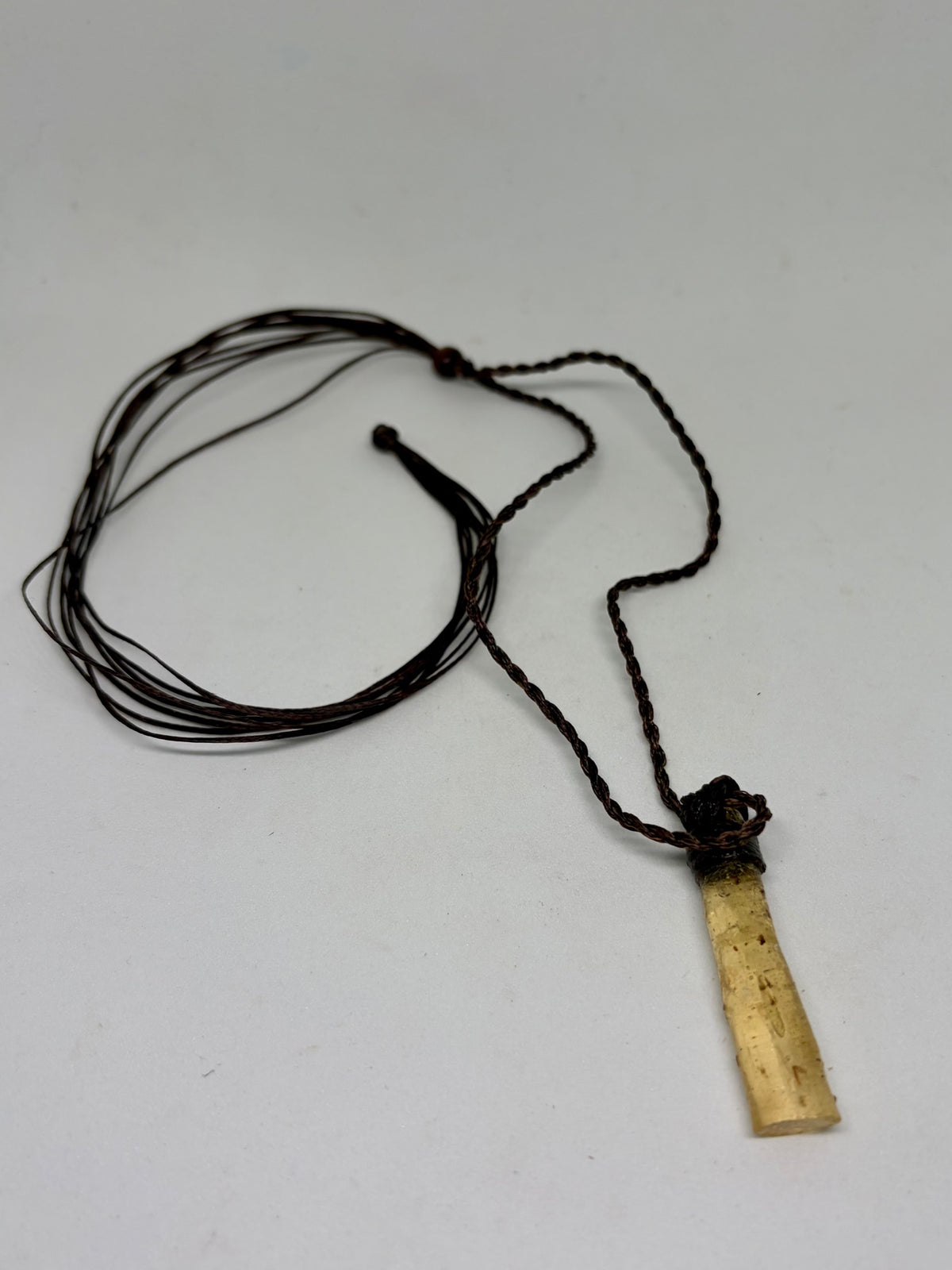 Amber Leather Pendant