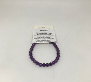 Amethyst Bracelet 6mm round beads