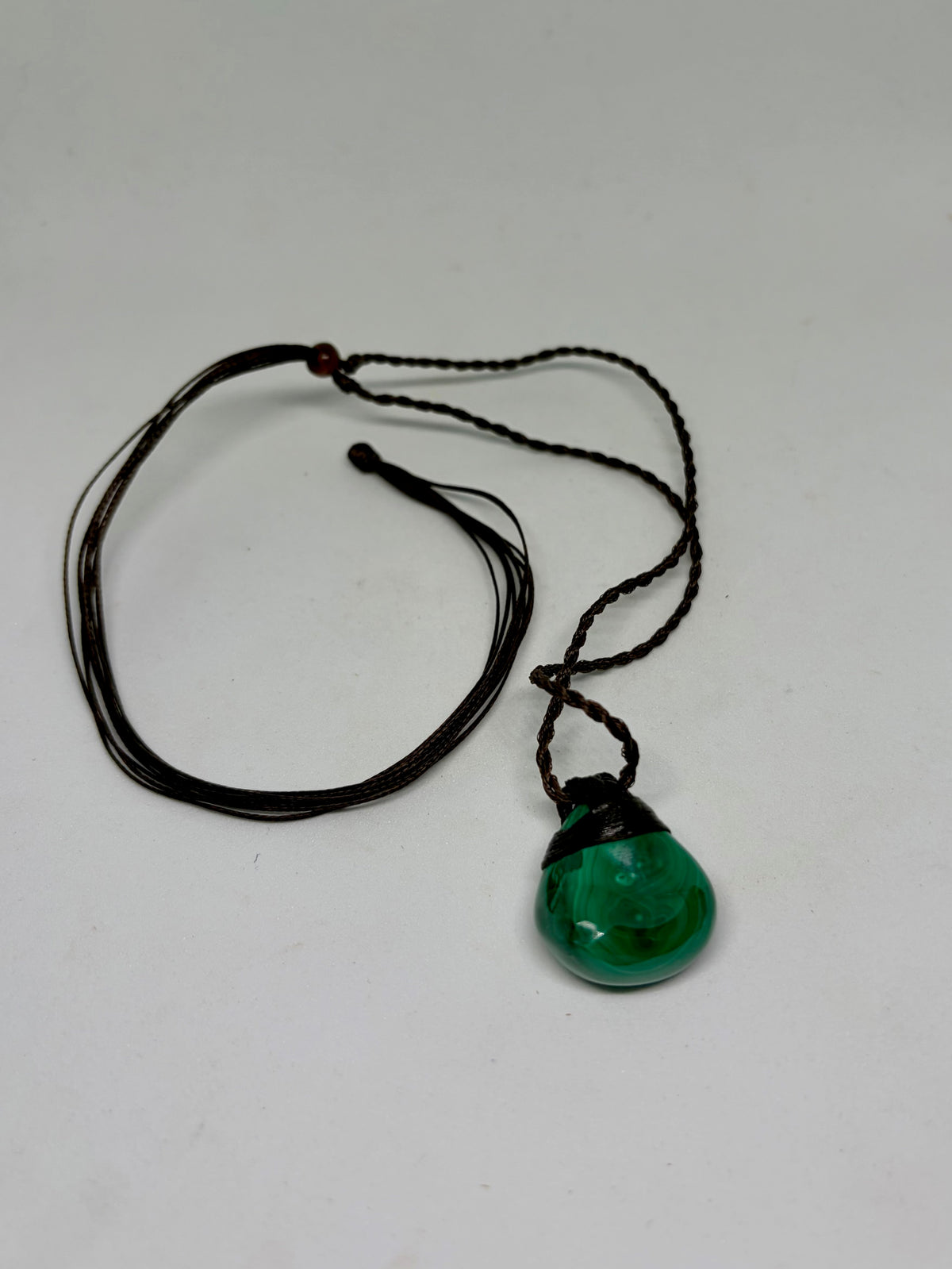 Malachite Leather Pendant