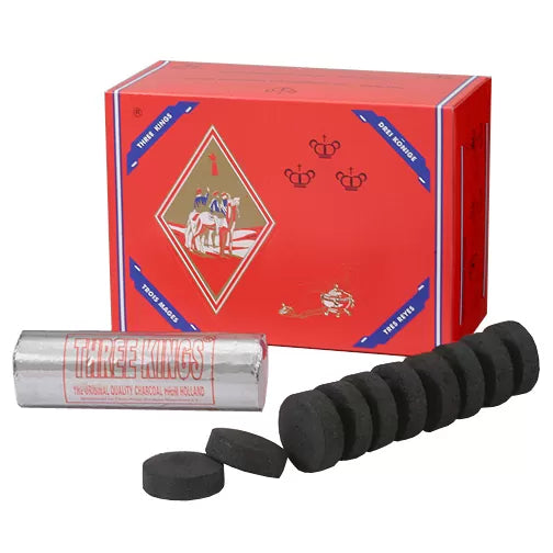 Three Kings Premium Dutch Charcoal Blocks 33mm