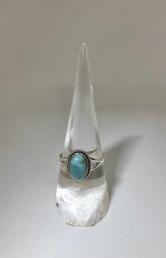 Larimar Sterling Silver Ring