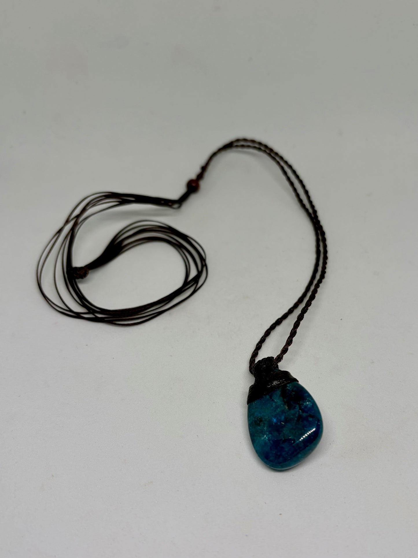 Apatite Leather Pendant