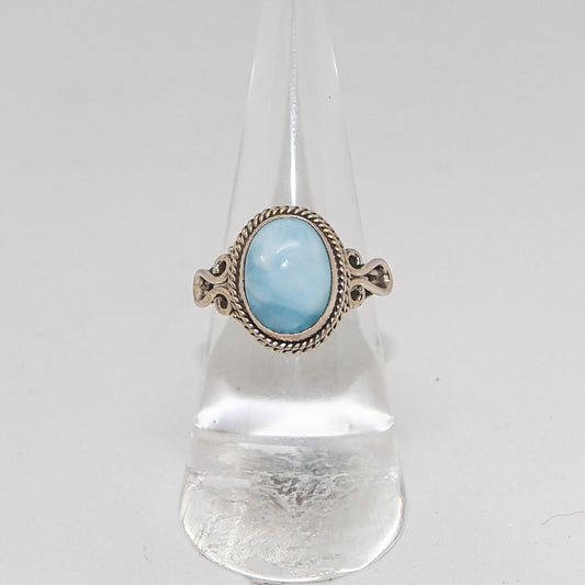 Larimar Sterling Silver Ring