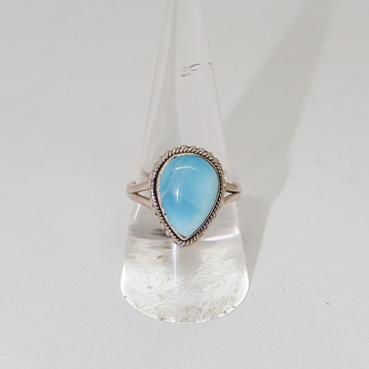Larimar Sterling Silver Ring