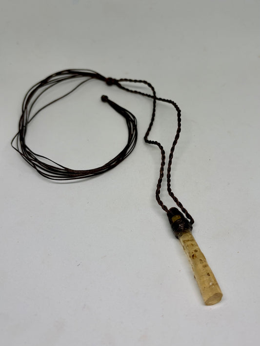 Amber Leather Pendant