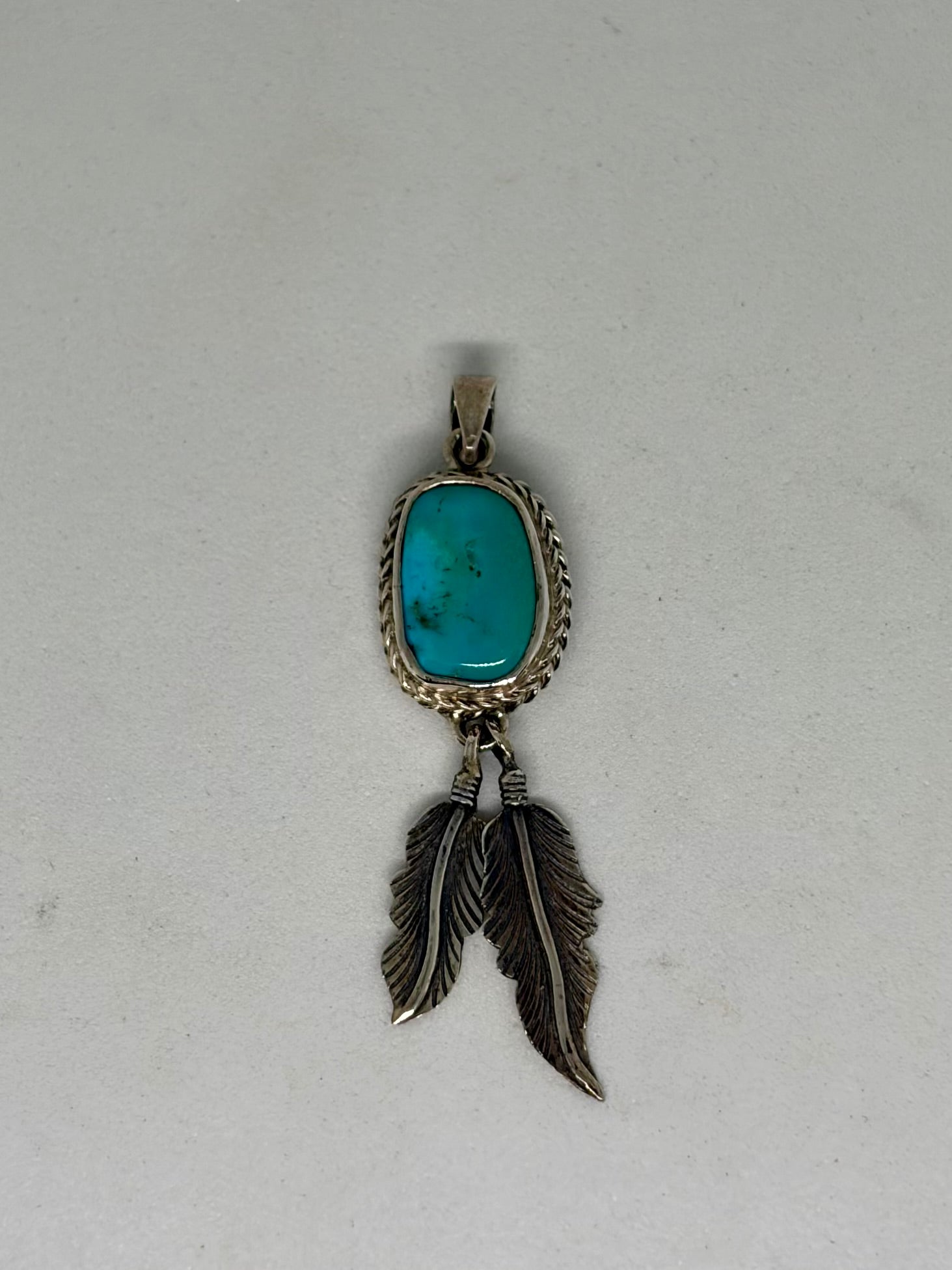 American Turquoise Sterling Silver Pendant