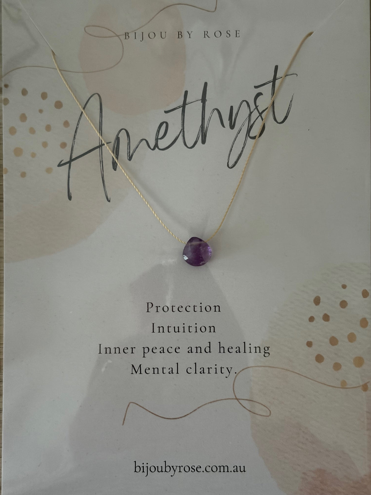 Amethyst necklace; Handmade in Noosa