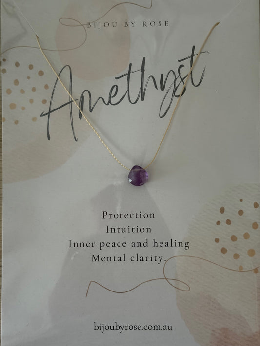 Amethyst necklace; Handmade in Noosa