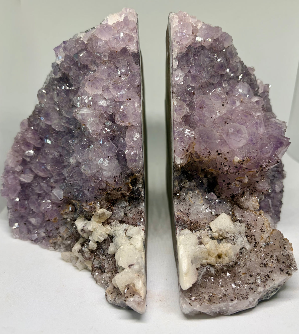 Amethyst Crystal Bookends – Natural Geode Pair (2.869kg)