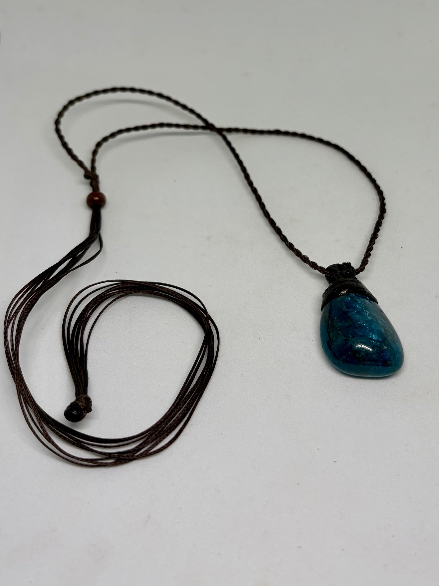 Apatite Leather Pendant