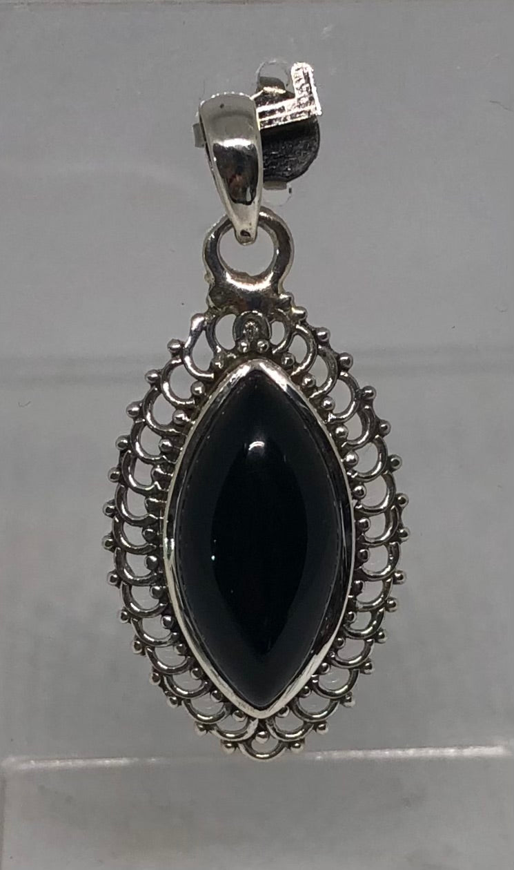 Onyx Sterling Silver Pendant