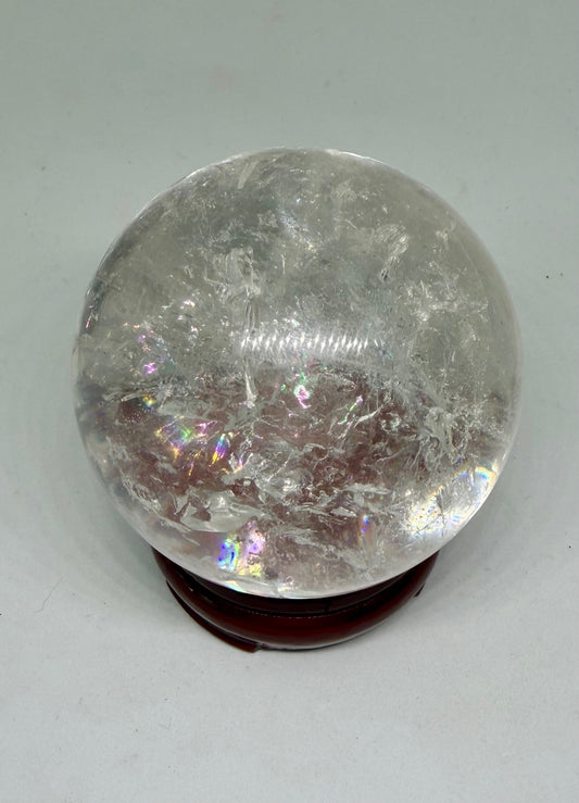 Clear Quartz (with rainbow inclusions) Sphere