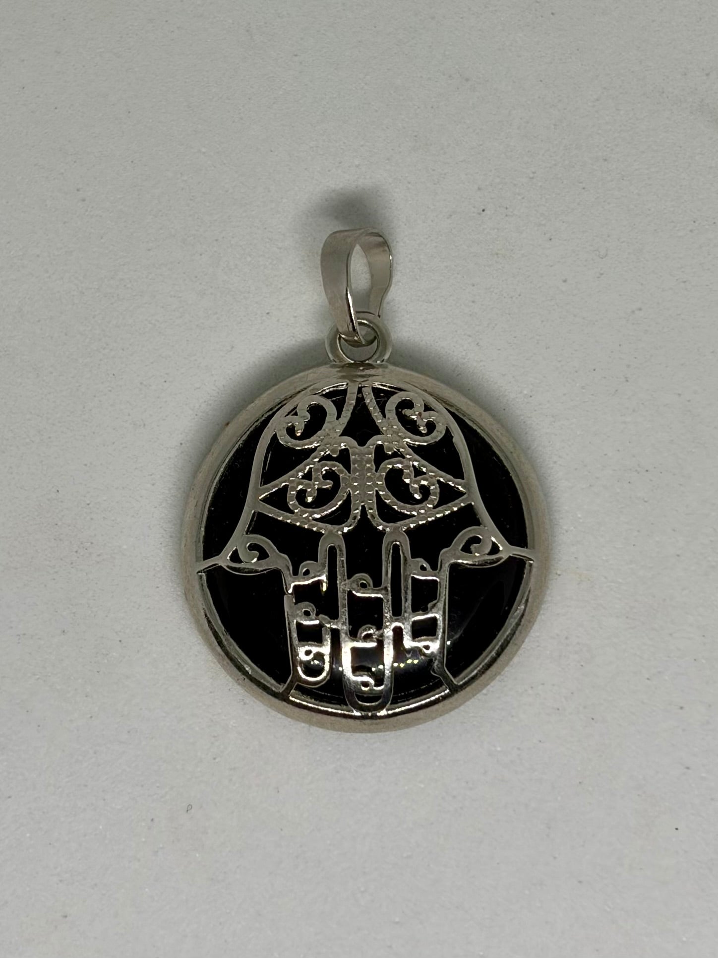 Obsidian Hamsa Pendant