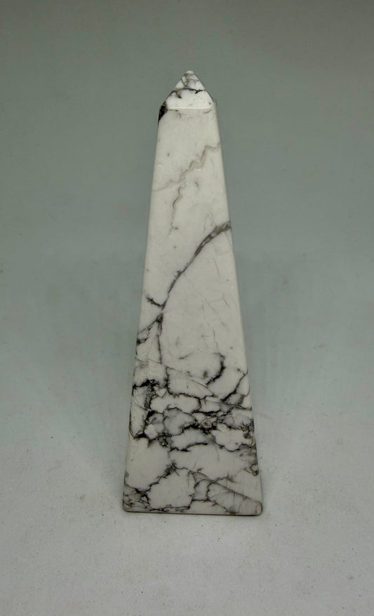 White Howlite Obelisk Tower