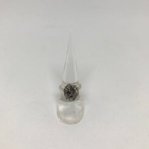 Herkimer Quartz Diamond Sterling Silver Ring