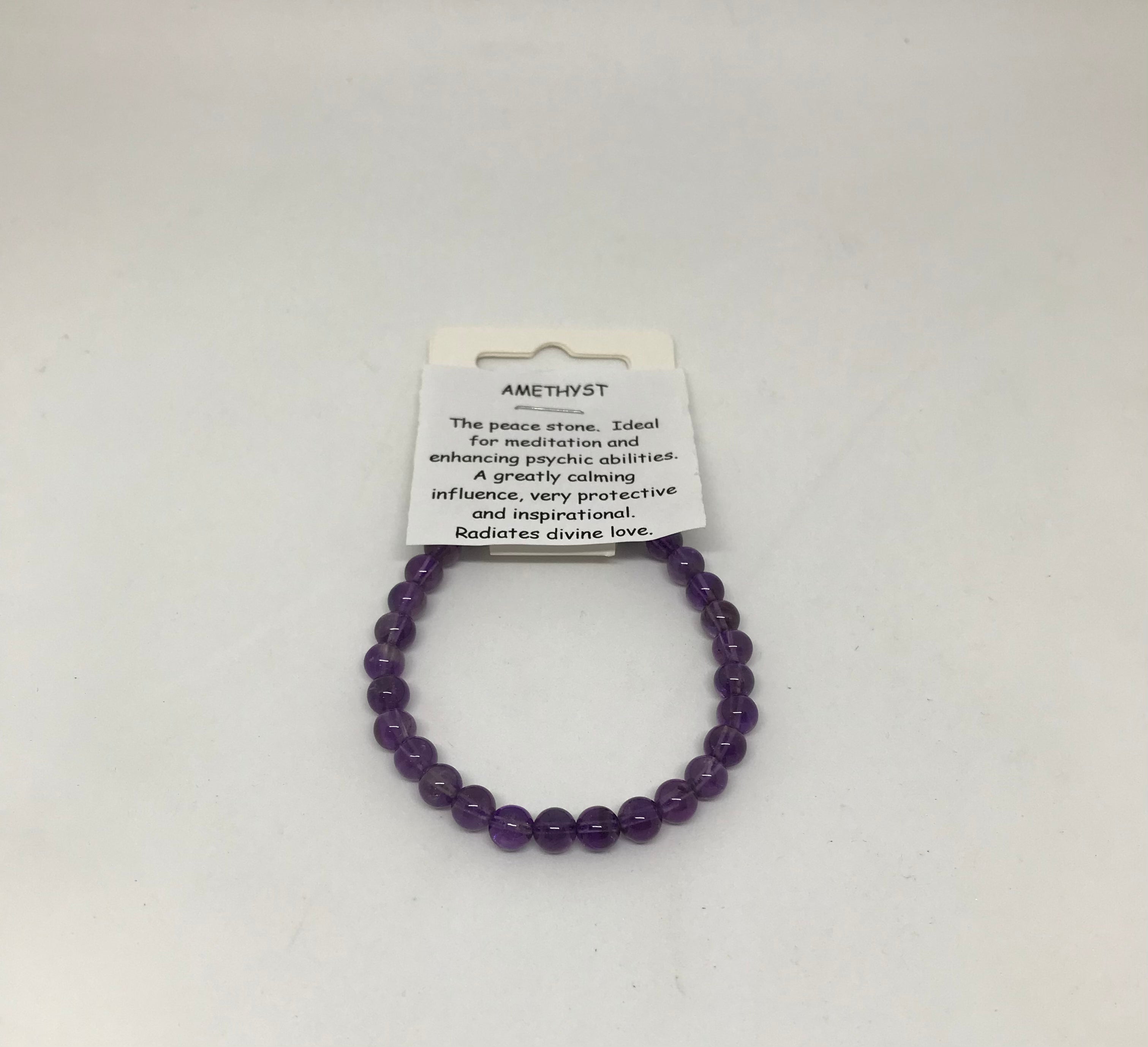 Amethyst Bracelet 6mm round beads