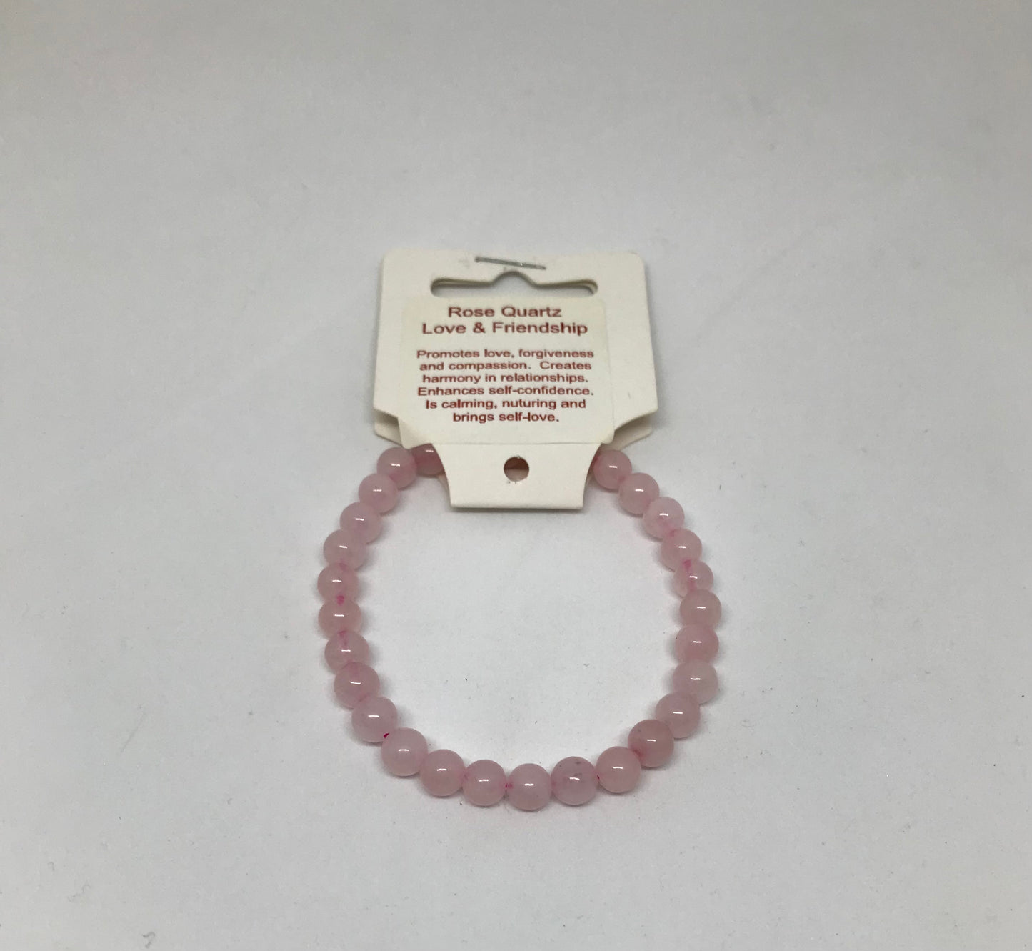Rose Quartz Bracelet 6mm round beads