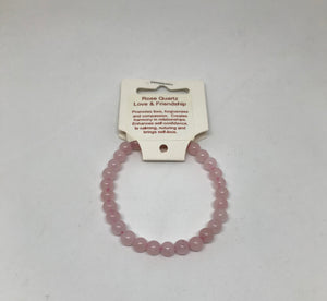 Rose Quartz Bracelet 6mm round beads