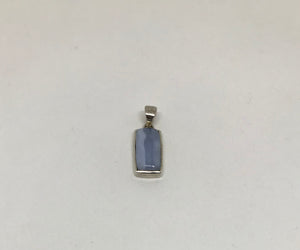 Blue Lace Agate Sterling Silver Pendant