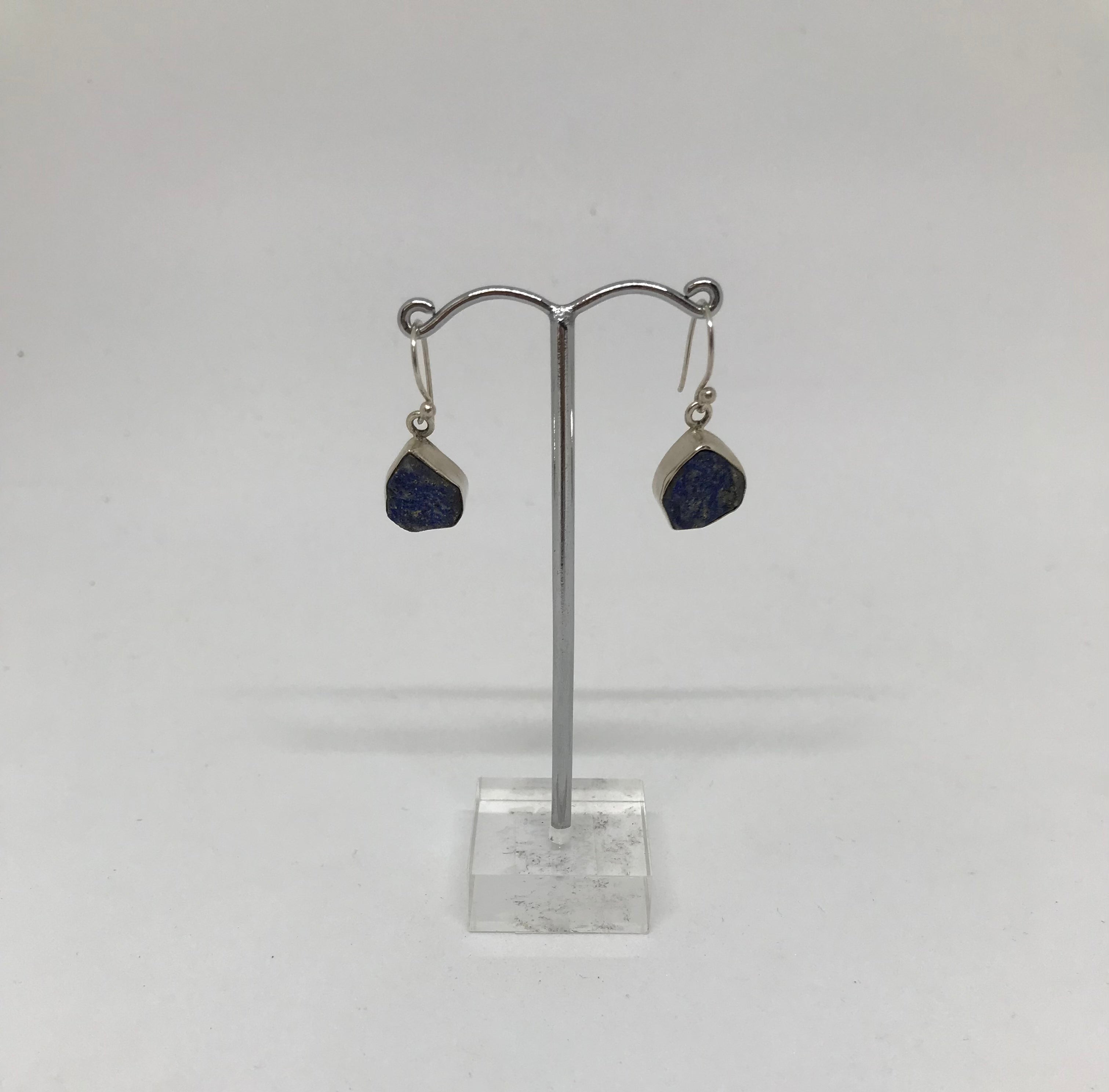 Lapis Lazuli Sterling Silver Earrings - Natural
