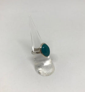 Chrysocolla Sterling Silver Ring Size 6