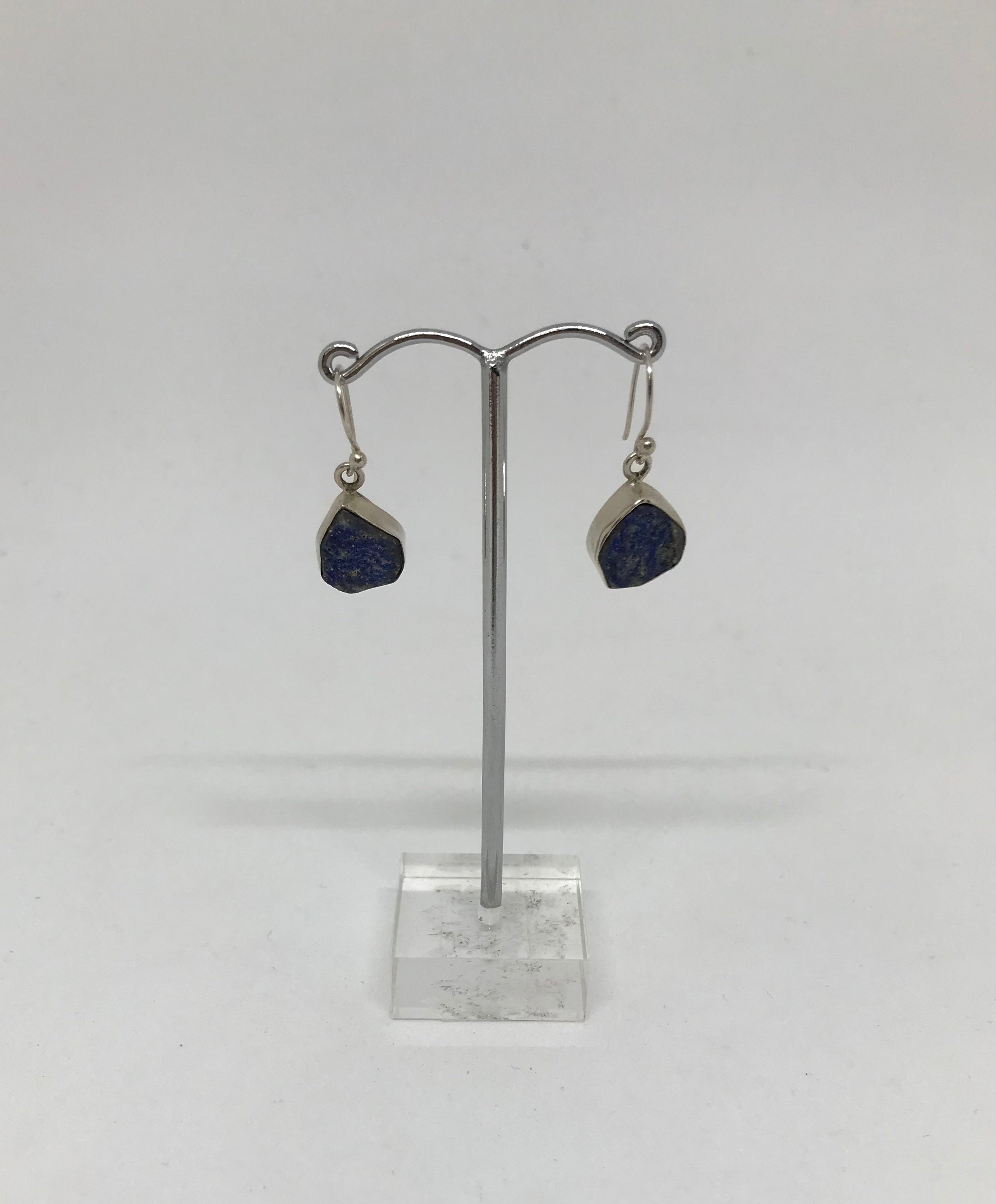 Lapis Lazuli Sterling Silver Earrings - Natural