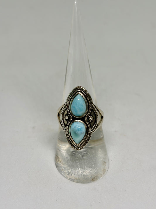 Larimar Sterling Silver Ring