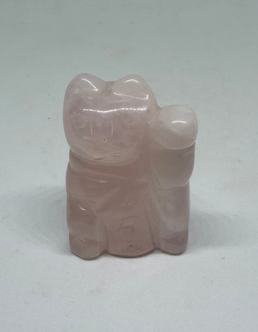 Rose Quartz Lucky Cat
