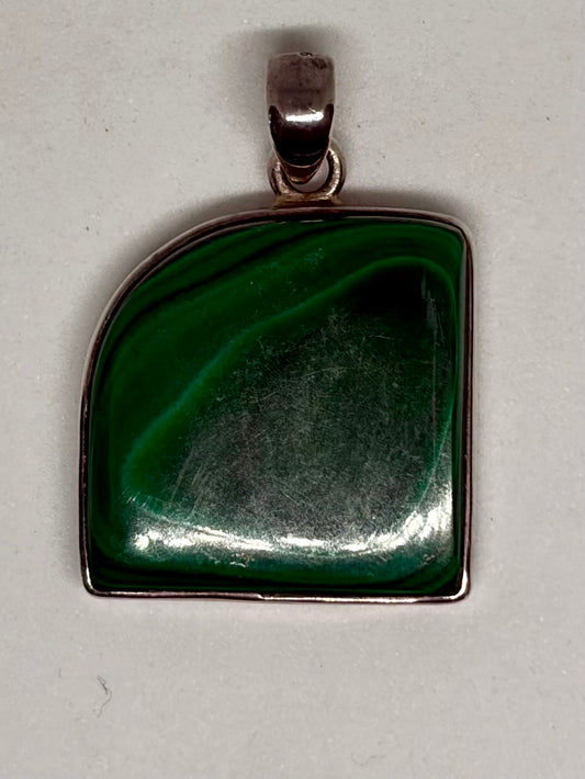 Malachite Sterling Silver Pendant