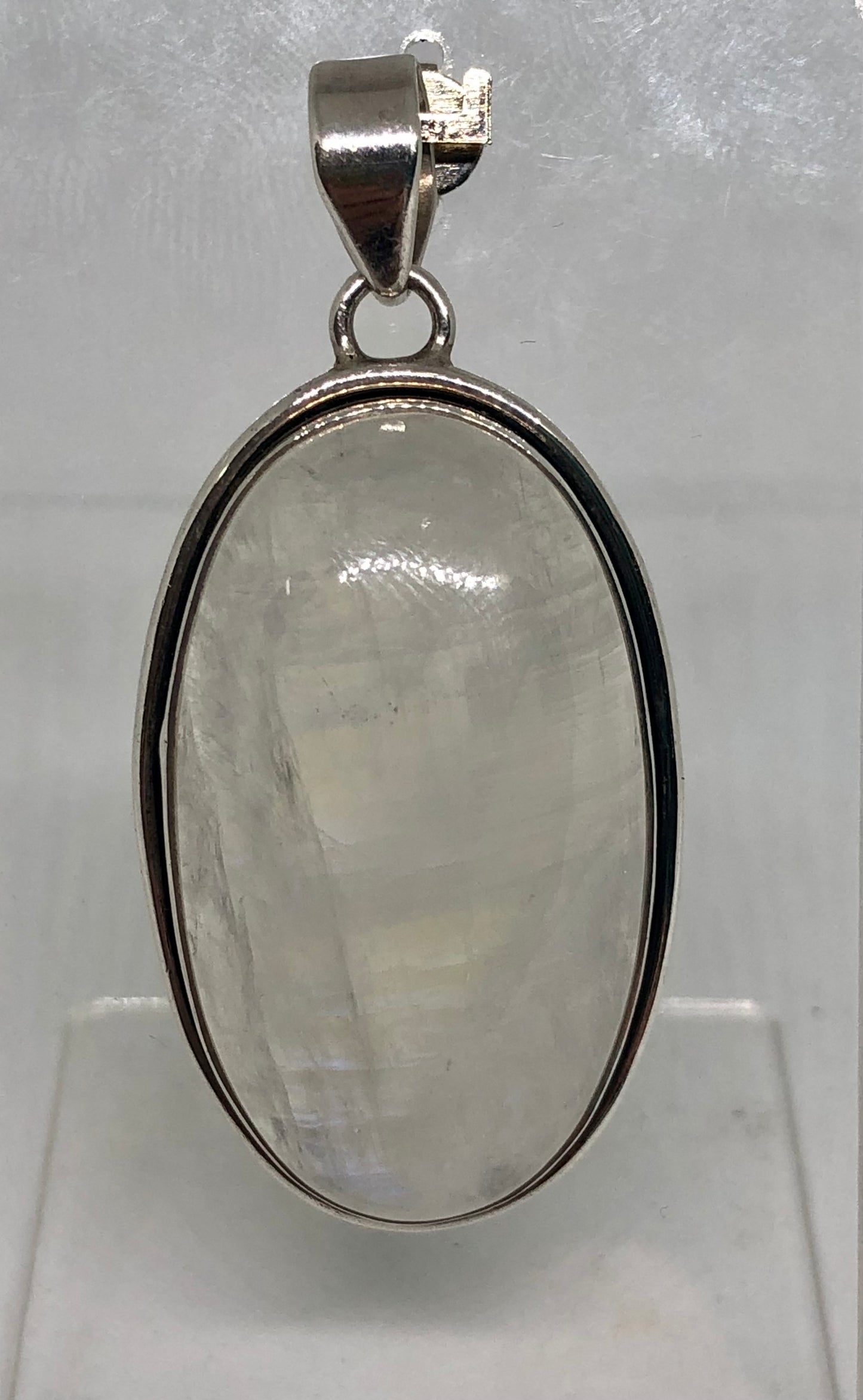 Rainbow Moonstone Sterling Silver Pendant