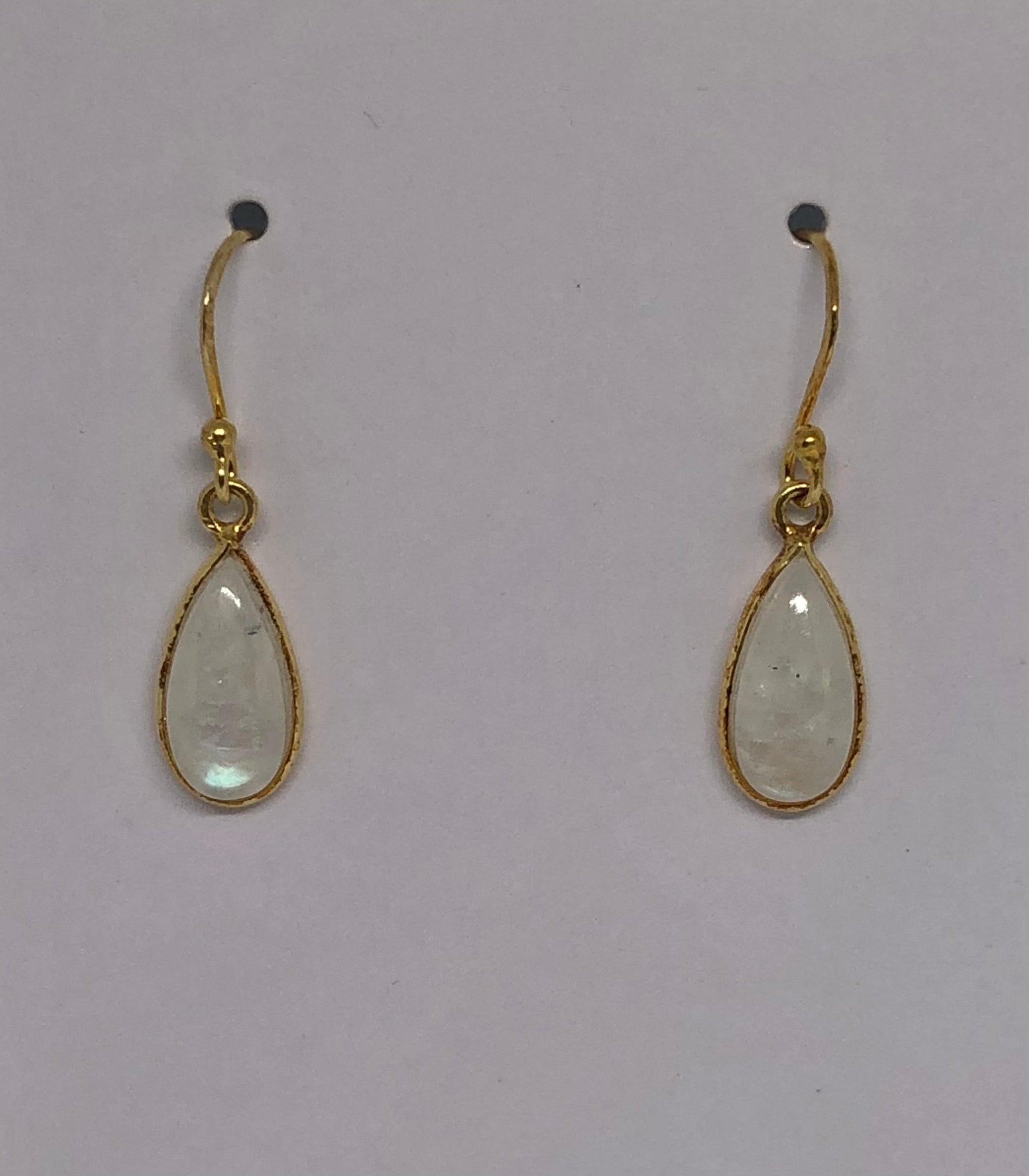 Rainbow Moonstone Sterling Silver Earrings