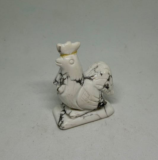 White Howlite Rooster