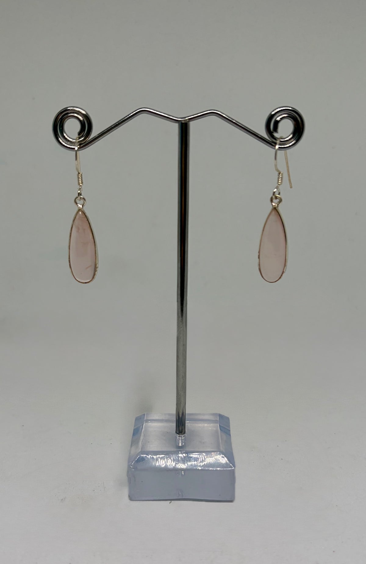 Rose Quartz Sterling Silver Earrings