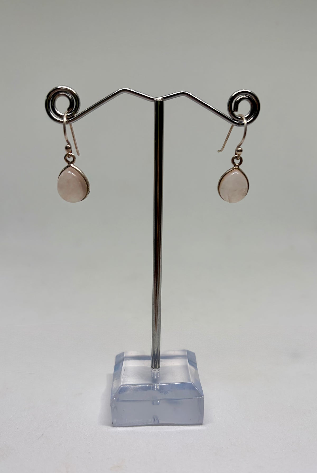 Rose Quartz Sterling Silver Earrings