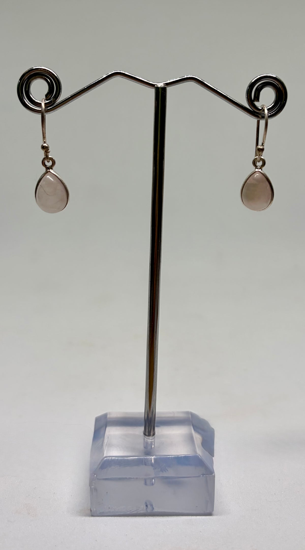 Rose Quartz Sterling Silver Earrings