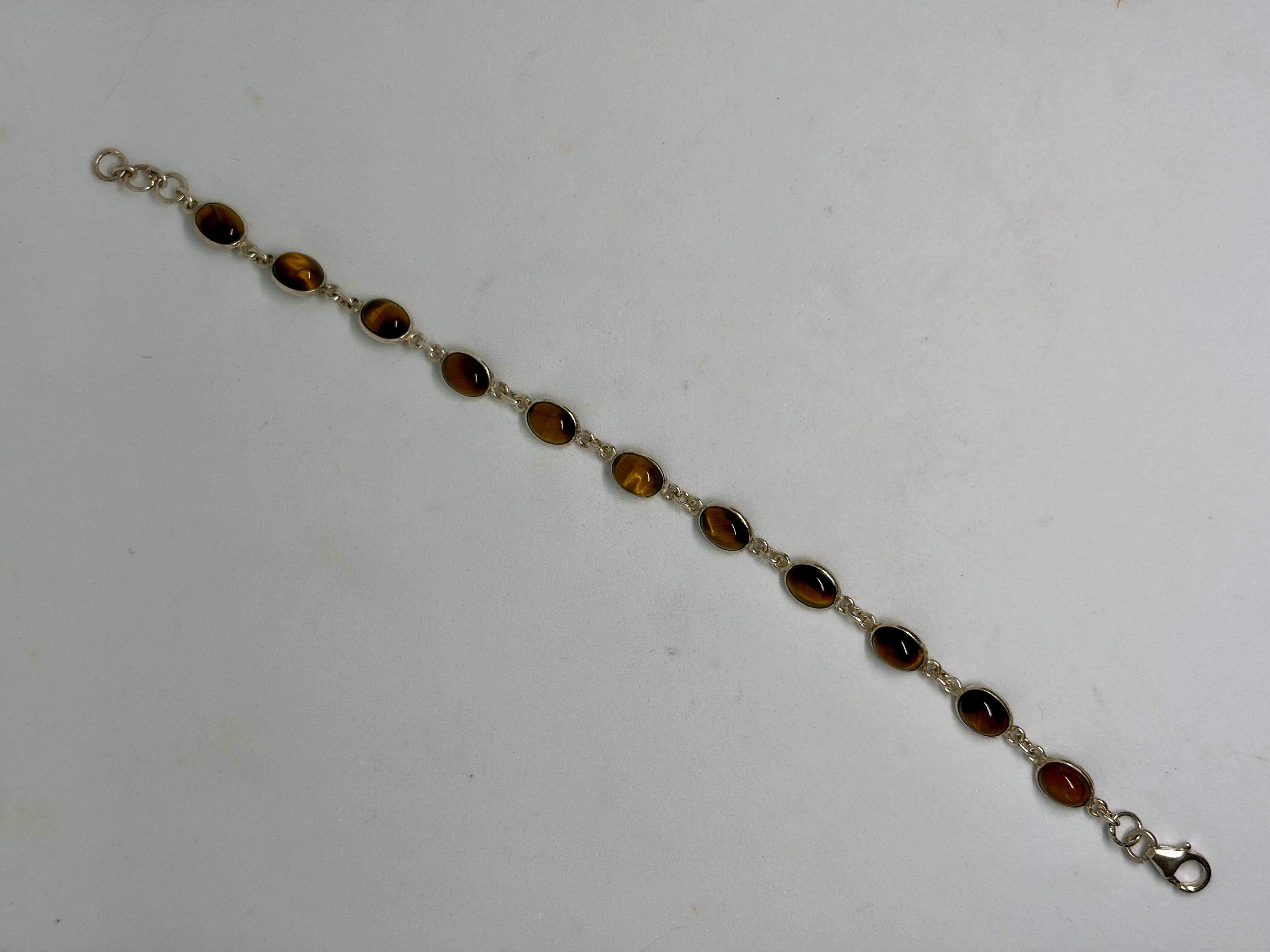 Tiger Eye Sterling Silver Bracelet