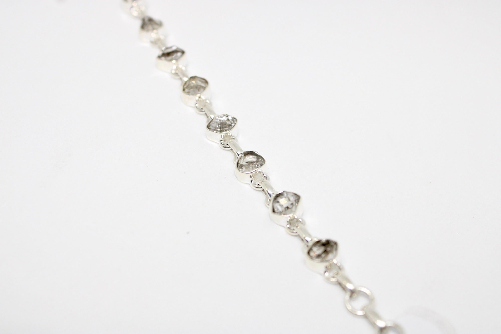 Herkimer Quartz Diamond Sterling Silver bracelet