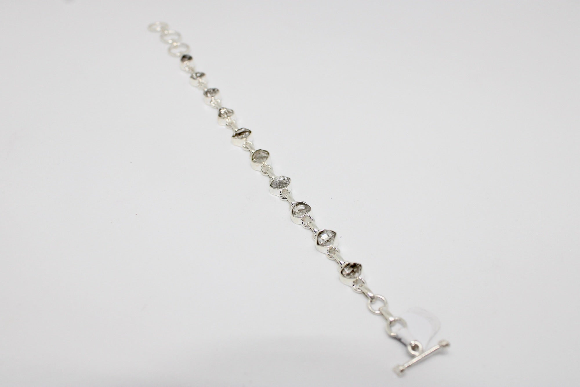 Herkimer Quartz Diamond Sterling Silver bracelet