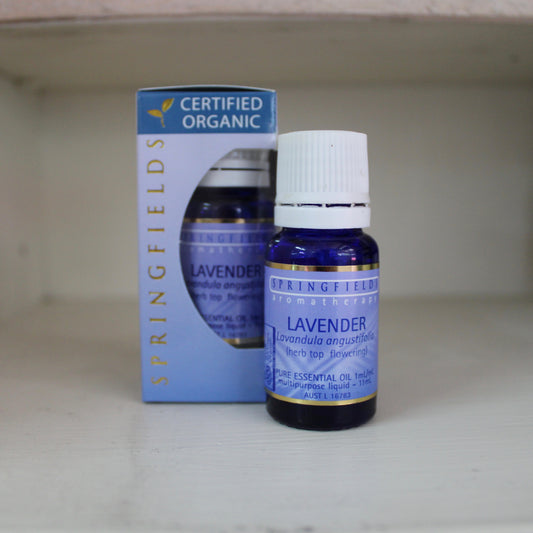 Springfields Certified Organic Lavender 11ml Pure Essential Oil