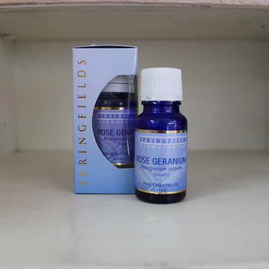 Springfields Rose Geranium 11ml Pure Essential Oil