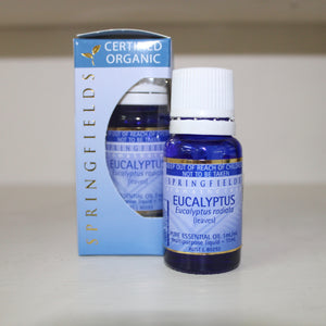 Springfields Certified Organic Eucalyptus 11ml Pure Essential Oil