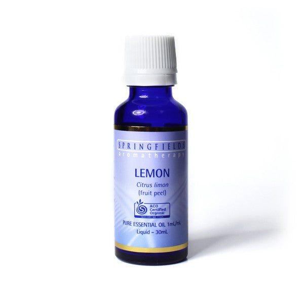 Springfields Certified Organic Lemon 30ml Pure Essential Oil
