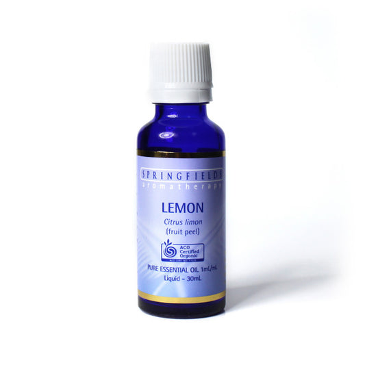 Springfields Certified Organic Lemon 30ml Pure Essential Oil