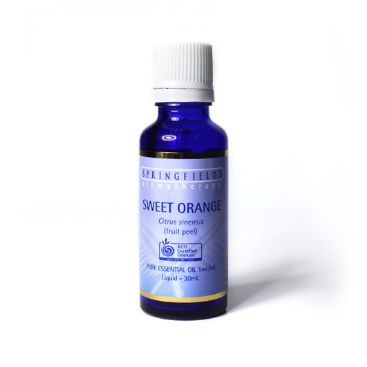 Springfields Certified Organic Sweet Orange 30ml Pure Essential Oil